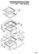 REFRIGERATOR SHELF PARTS Diagram and Parts List for ED5VHEXTB00  Whirlpool Refrigerator