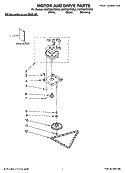 MOTOR AND DRIVE PARTS Diagram and Parts List for KUCS02CRSS0  KitchenAid Trash Compactor
