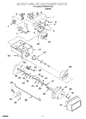 MOTOR AND ICE CONTAINER Diagram and Parts List for 4YED25PQFN03  Whirlpool Refrigerator
