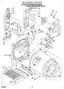 BULKHEAD Diagram and Parts List for LGT7848AZ1  Whirlpool Dryer