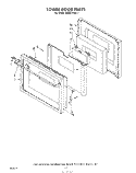 LOWER DOOR Diagram and Parts List for KEBI271SBL1  KitchenAid Wall Oven
