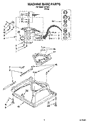 MACHINE BASE PARTS Diagram and Parts List for IJ41001  Inglis Washer
