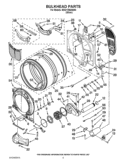 BULKHEAD PARTS Diagram and Parts List for BSG17B6ANA0  Whirlpool Dryer