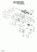 AIR FLOW PARTS Diagram and Parts List for IMH16XSQ2  Whirlpool Microwave