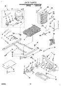 UNIT Diagram and Parts List for RS25AWXBW01  Roper Refrigerator