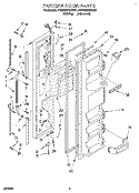 FREEZER DOOR Diagram and Parts List for 4YED22PWAW01  Whirlpool Refrigerator