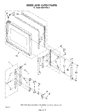 DOOR AND LATCH Diagram and Parts List for RM275PXL2  Whirlpool Microwave Oven Combo