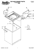 TOP AND CABINET PARTS Diagram and Parts List for IS41000  Inglis Washer