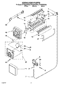 ICEMAKER PARTS Diagram and Parts List for ET1MHMXRT00  Whirlpool Refrigerator