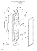 FREEZER DOOR Diagram and Parts List for 4KSRS22QFA02  KitchenAid Refrigerator