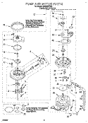 PUMP AND MOTOR Diagram and Parts List for DU980QPDZ3  Whirlpool Dishwasher