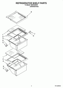 REFRIGERATOR SHELF PARTS Diagram and Parts List for TS25CGXTD01  Estate Refrigerator