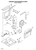 AIRFLOW AND CONTROL PARTS Diagram and Parts List for ACQ219XP0  Whirlpool Air Conditioner