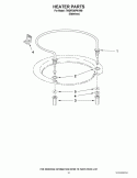 HEATER PARTS Diagram and Parts List for 7WDF530PAYM0  Whirlpool Dishwasher