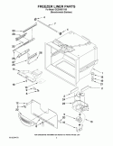 FREEZER LINER PARTS Diagram and Parts List for GX2SHBXVY05  Whirlpool Refrigerator