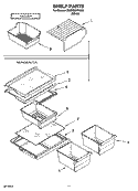 SHELF PARTS, OPTIONAL PARTS Diagram and Parts List for IR8GSMXRW00  Whirlpool Refrigerator