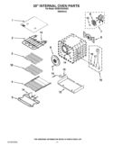 30`` INTERNAL OVEN PARTS Diagram and Parts List for KDRU783VSS03  KitchenAid Range