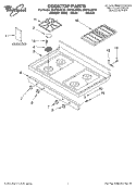 COOKTOP PARTS Diagram and Parts List for GS470LEKB0  Whirlpool Range