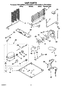 UNIT PARTS Diagram and Parts List for KTRS19KMWH01  KitchenAid Refrigerator