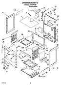 CHASSIS PARTS Diagram and Parts List for SF315PEPQ2  Whirlpool Range