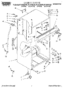 CABINET Diagram and Parts List for RT14VKXBW00  Roper Refrigerator