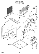 UNIT PARTS Diagram and Parts List for GT2SHKXMS01  Whirlpool Refrigerator