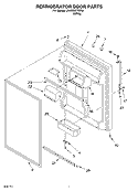 REFRIGERATOR DOOR Diagram and Parts List for 3XARG477GF04  Whirlpool Refrigerator