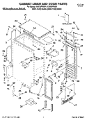 CABINET LINER AND DOOR PARTS Diagram and Parts List for KUIS15PRHW7  KitchenAid Ice Maker