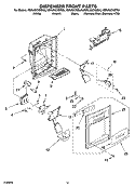 DISPENSER FRONT PARTS Diagram and Parts List for KSRJ22CNWH00  KitchenAid Refrigerator