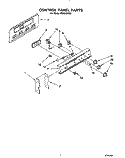 CONTROL PANEL Diagram and Parts List for FEP340YW0  Roper Range