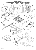 UNIT PARTS Diagram and Parts List for KSRA22CNWH02  KitchenAid Refrigerator