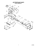 ICE CONTAINER Diagram and Parts List for 4KSRF36DTX1  KitchenAid Refrigerator