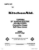 FRONT COVER Diagram and Parts List for KEBS277WBL0  KitchenAid Wall Oven