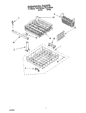 DISHRACK Diagram and Parts List for TUD5700KQ0  Estate Dishwasher