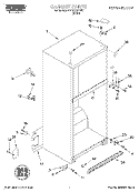 CABINET Diagram and Parts List for RT18ECRFW01  Roper Refrigerator