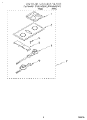 BURNER MODULE PARTS Diagram and Parts List for SC8720EDB0  Whirlpool Cooktop