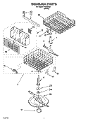 DISHRACK PARTS Diagram and Parts List for IKU35560  Inglis Dishwasher