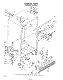 CABINET Diagram and Parts List for EF19MKXSW00  Whirlpool Refrigerator