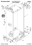 CABINET Diagram and Parts List for KSSS48QDW02  KitchenAid Refrigerator