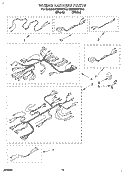 WIRING HARNESS Diagram and Parts List for KEBS246YWH3  KitchenAid Wall Oven