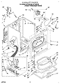 CABINET Diagram and Parts List for LGT7848AZ2  Whirlpool Dryer