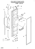 FREEZER DOOR Diagram and Parts List for KSRS25FBAL00  KitchenAid Refrigerator