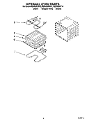 INTERNAL OVEN PARTS Diagram and Parts List for RBD306PDB15  Whirlpool Wall Oven