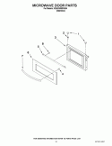 MICROWAVE DOOR PARTS Diagram and Parts List for KEHU309SSS04  KitchenAid Microwave Oven Combo
