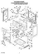 CHASSIS PARTS Diagram and Parts List for RF262LXSB2  Whirlpool Range