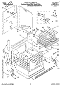 OVEN Diagram and Parts List for RS696PXBQ2  Whirlpool Range