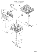 DISHRACK Diagram and Parts List for DP920QWDB6  Whirlpool Dishwasher