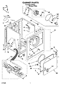 CABINET PARTS Diagram and Parts List for IP70000  Inglis Dryer