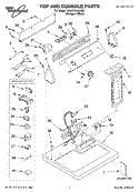 TOP AND CONSOLE PARTS Diagram and Parts List for 7MLGC9545JQ4  Whirlpool Dryer