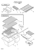 SHELF, LIT/OPTIONAL Diagram and Parts List for 3ET18NKXEW00  Whirlpool Refrigerator